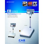 CAS EB-300 EB Series 300 lb. Digital Price Computing Bench Scale with Pole - Legal For Trade
