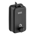 Lavex 40 fl. oz. (1,200 mL) Matte Black Stainless Steel Manual Surface-Mounted Vertical Liquid Soap Dispenser Lavex 40 fl. oz. (1,200 mL) Matte Black Stainless Steel Manual Surface-Mounted Vertical Liquid Soap Dispenser