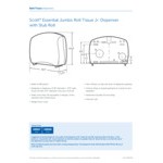 Kimberly-Clark Professional 09507 Black Jumbo Roll Horizontal Toilet Paper Dispenser with Stub Roll Section