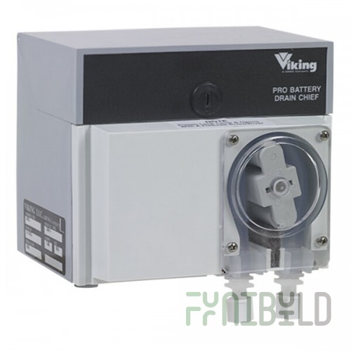 Viking Pro Battery Drain Chief Chemical Pump with Viton Tube for Solvent and D-Limonene Dosing