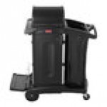 Rubbermaid® 1861427 Executive High Security Janitor Cart with Locking Hood and Cabinets
