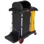 Rubbermaid® 1861427 Executive High Security Janitor Cart with Locking Hood and Cabinets