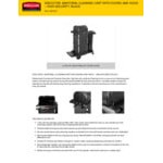 Rubbermaid® 1861427 Executive High Security Janitor Cart with Locking Hood and Cabinets