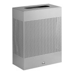 Rubbermaid® FGSR18EPLSM Silhouettes Metallic Silver Steel Designer Rectangular Trash Can - 22.5 Gallon