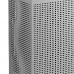 Rubbermaid® FGSR18EPLSM Silhouettes Metallic Silver Steel Designer Rectangular Trash Can - 22.5 Gallon