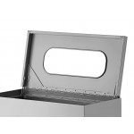 Rubbermaid® FGSR18EPLSM Silhouettes Metallic Silver Steel Designer Rectangular Trash Can - 22.5 Gallon