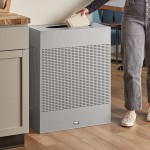 Rubbermaid® FGSR18EPLSM Silhouettes Metallic Silver Steel Designer Rectangular Trash Can - 22.5 Gallon