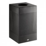 Rubbermaid® FGSR18EPLSM Silhouettes Metallic Silver Steel Designer Rectangular Trash Can - 22.5 Gallon