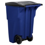 Rubbermaid® FG9W2273BLUE BRUTE 95 Gallon Blue Wheeled Rectangular Trash Can with Lid Rubbermaid® FG9W2273BLUE BRUTE 95 Gallon Blue Wheeled Rectangular Trash Can with Lid