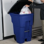 Rubbermaid® FG9W2273BLUE BRUTE 95 Gallon Blue Wheeled Rectangular Trash Can with Lid Rubbermaid® FG9W2273BLUE BRUTE 95 Gallon Blue Wheeled Rectangular Trash Can with Lid