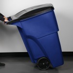 Rubbermaid® FG9W2273BLUE BRUTE 95 Gallon Blue Wheeled Rectangular Trash Can with Lid Rubbermaid® FG9W2273BLUE BRUTE 95 Gallon Blue Wheeled Rectangular Trash Can with Lid