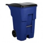 Rubbermaid® FG9W2273BLUE BRUTE 95 Gallon Blue Wheeled Rectangular Trash Can with Lid Rubbermaid® FG9W2273BLUE BRUTE 95 Gallon Blue Wheeled Rectangular Trash Can with Lid