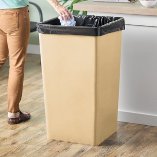 Lavex 50 Gallon Beige Square Trash Can Lavex 50 Gallon Beige Square Trash Can