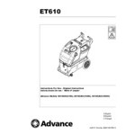 Advance ET610 100C 56105292 Single Cord Portable Carpet Extractor - 12.5 Gallon, 120V