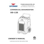 XPOWER XD-125 125 Pint Commercial Dehumidifier with Automatic Purge Pump and Drainage Hose XPOWER XD-125 125 Pint Commercial Dehumidifier with Automatic Purge Pump and Drainage Hose