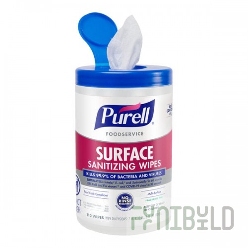 PURELL® 9341-06 Foodservice No-Rinse Food Contact Surface Sanitizing Wipes - 660/Case