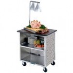 Lakeside 626B-05 Heavy-Duty Stainless Steel Three Shelf Flat Top Utility Cart with Enclosed Base and Black Finish - 18 3/4 Lakeside 626B-05 Heavy-Duty Stainless Steel Three Shelf Flat Top Utility Cart with Enclosed Base and Black Finish - 18 3/4