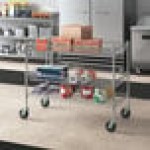 Regency Chrome Two Basket and One Shelf Utility Cart - 24 Regency Chrome Two Basket and One Shelf Utility Cart - 24