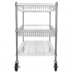 Regency Chrome Two Basket and One Shelf Utility Cart - 24 Regency Chrome Two Basket and One Shelf Utility Cart - 24