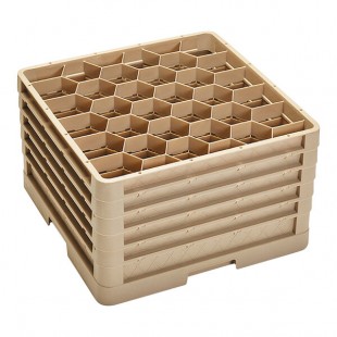 Vollrath CR12HHHHH Traex® Rack Max 30 Compartment Beige Full-Size Closed Wall 11