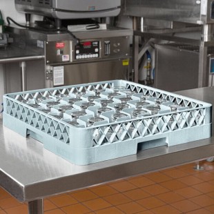 Noble Warewashing 36-Compartment Gray Full-Size Glass Rack Noble Warewashing 36-Compartment Gray Full-Size Glass Rack