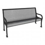 Ultra Site Lexington 4' Brown Diamond Bench with Backrest 51