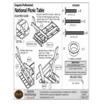 Sequoia by Highwood USA CM-TBLSQ36-SDL National Black / Toffee Faux Wood Picnic Table