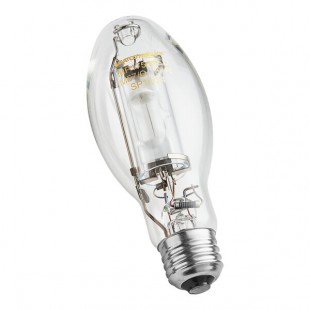 Satco 175W ED17 Cool White Clear Metal Halide HID Light Bulb S5862 - 12/Case Satco 175W ED17 Cool White Clear Metal Halide HID Light Bulb S5862 - 12/Case