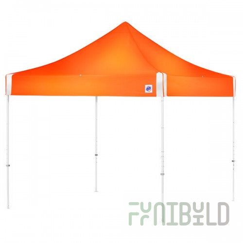 E-Z Up HV910RCBOR Hi-Viz Utility Instant Shelter 10' x 10' Bright Orange Canopy with White Frame