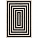 Abani Casa Collection 4' x 6' Navy / Cream Contemporary Rectangular Area Rug Abani Casa Collection 4' x 6' Navy / Cream Contemporary Rectangular Area Rug