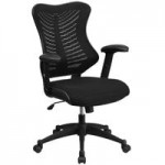 Flash Furniture BL-ZP-8805-BK-GG Mid-Back Black Mesh Office Chair / Task Chair with Flip-Up Arms and Nylon Base Flash Furniture BL-ZP-8805-BK-GG Mid-Back Black Mesh Office Chair / Task Chair with Flip-Up Arms and Nylon Base