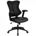 Flash Furniture BL-ZP-8805-BK-GG Mid-Back Black Mesh Office Chair / Task Chair with Flip-Up Arms and Nylon Base Flash Furniture BL-ZP-8805-BK-GG Mid-Back Black Mesh Office Chair / Task Chair with Flip-Up Arms and Nylon Base
