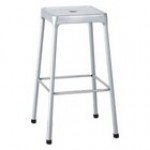 Safco 6606SL Silver Bar Height Steel Stool Safco 6606SL Silver Bar Height Steel Stool