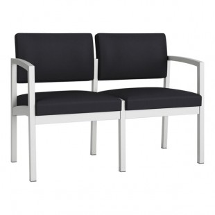 Lesro Lenox Steel Patriot Plus Black Vinyl Loveseat Lesro Lenox Steel Patriot Plus Black Vinyl Loveseat