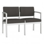 Lesro Lenox Steel Patriot Plus Black Vinyl Loveseat