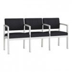 Lesro Lenox Steel Patriot Plus Black Vinyl Loveseat