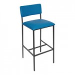 BFM Seating Meghan Black Powder-Coated Steel Side Chair with Customizable Vinyl Back and Seat BFM Seating Meghan Black Powder-Coated Steel Side Chair with Customizable Vinyl Back and Seat