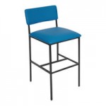 BFM Seating Meghan Black Powder-Coated Steel Side Chair with Customizable Vinyl Back and Seat BFM Seating Meghan Black Powder-Coated Steel Side Chair with Customizable Vinyl Back and Seat