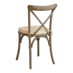 Lancaster Table & Seating Vineyard Whiskey Brown Wood Cross Back Chair with 2 Lancaster Table & Seating Vineyard Whiskey Brown Wood Cross Back Chair with 2