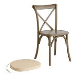 Lancaster Table & Seating Vineyard Whiskey Brown Wood Cross Back Chair with 2 Lancaster Table & Seating Vineyard Whiskey Brown Wood Cross Back Chair with 2