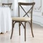 Lancaster Table & Seating Vineyard Whiskey Brown Wood Cross Back Chair with 2 Lancaster Table & Seating Vineyard Whiskey Brown Wood Cross Back Chair with 2