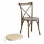 Lancaster Table & Seating Vineyard Whiskey Brown Wood Cross Back Chair with 2 Lancaster Table & Seating Vineyard Whiskey Brown Wood Cross Back Chair with 2