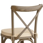 Lancaster Table & Seating Vineyard Whiskey Brown Wood Cross Back Chair with 2 Lancaster Table & Seating Vineyard Whiskey Brown Wood Cross Back Chair with 2