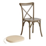 Lancaster Table & Seating Vineyard Whiskey Brown Wood Cross Back Chair with 2 Lancaster Table & Seating Vineyard Whiskey Brown Wood Cross Back Chair with 2