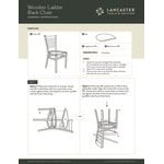 Lancaster Table & Seating Mahogany Finish Wood Ladder Back Chair with Light Brown Vinyl Seat - Detached Seat