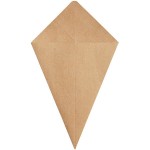 Carnival King 15 oz. Kraft Square Cardboard Fry Cone - 100/Pack Carnival King 15 oz. Kraft Square Cardboard Fry Cone - 100/Pack
