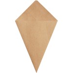 Carnival King 15 oz. Kraft Square Cardboard Fry Cone - 100/Pack Carnival King 15 oz. Kraft Square Cardboard Fry Cone - 100/Pack