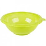 Fineline 5024-FL Super Bowl Clear PET Plastic Flat Lid for 24 oz. Round Bowls - 100/Case