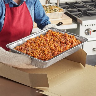 Western Plastics Full Size Foil Steam Table Pan - 3 3/8