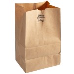 Duro Bulwark 20 lb. Shorty Extra Heavy-Duty Natural Kraft Paper Bag - 400/Bundle